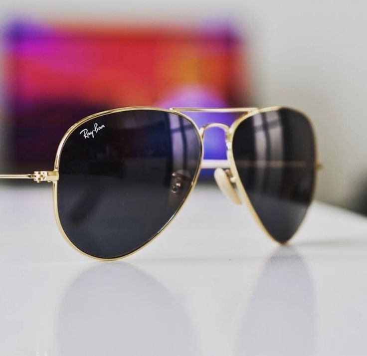 Classic Bridge Golden Black Aviator Sunglasses