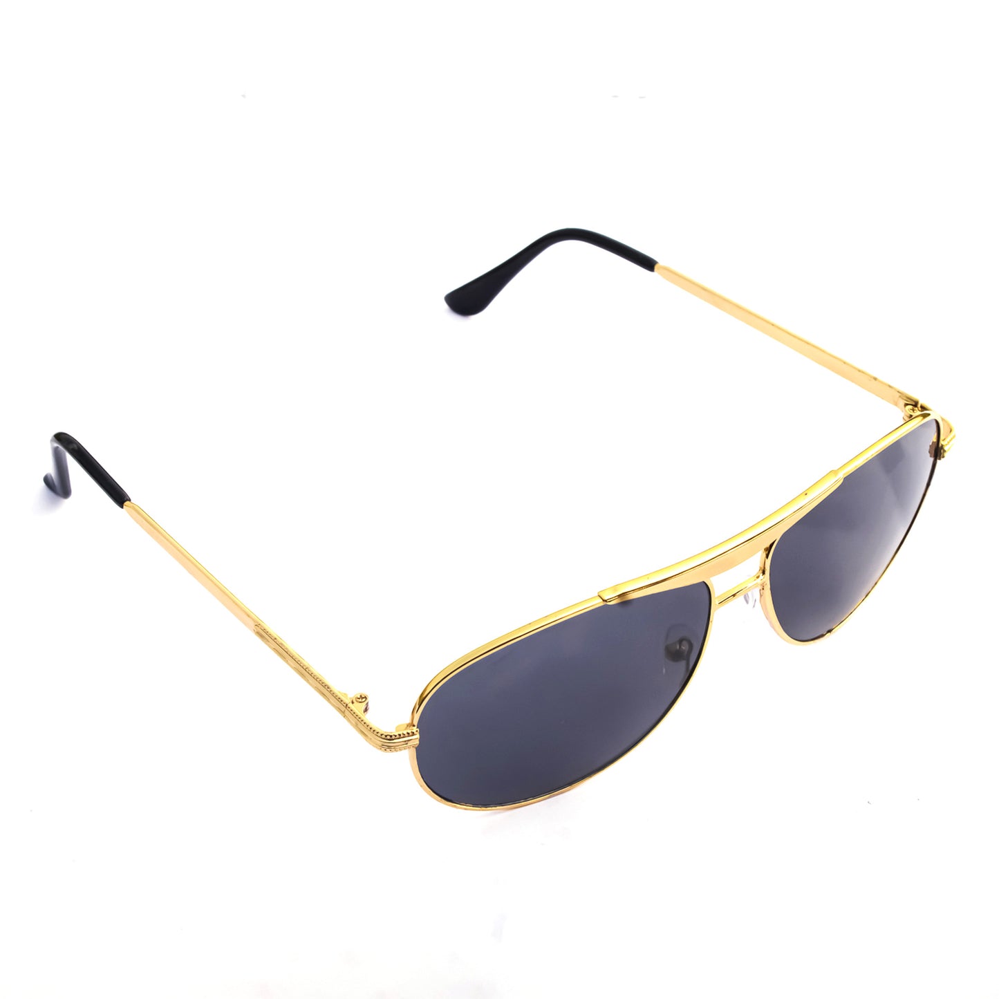 Jiebo Golden Black Aviator Sunglasses