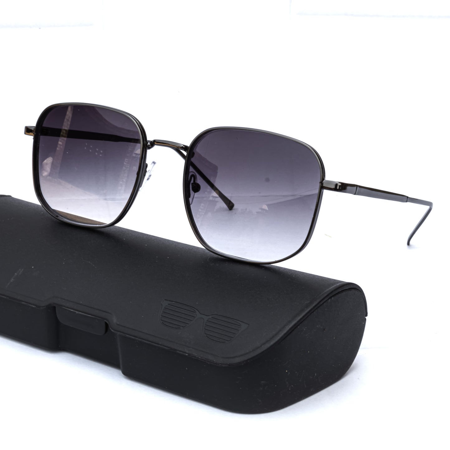 Jiebo Black Edition Square Sunglasses