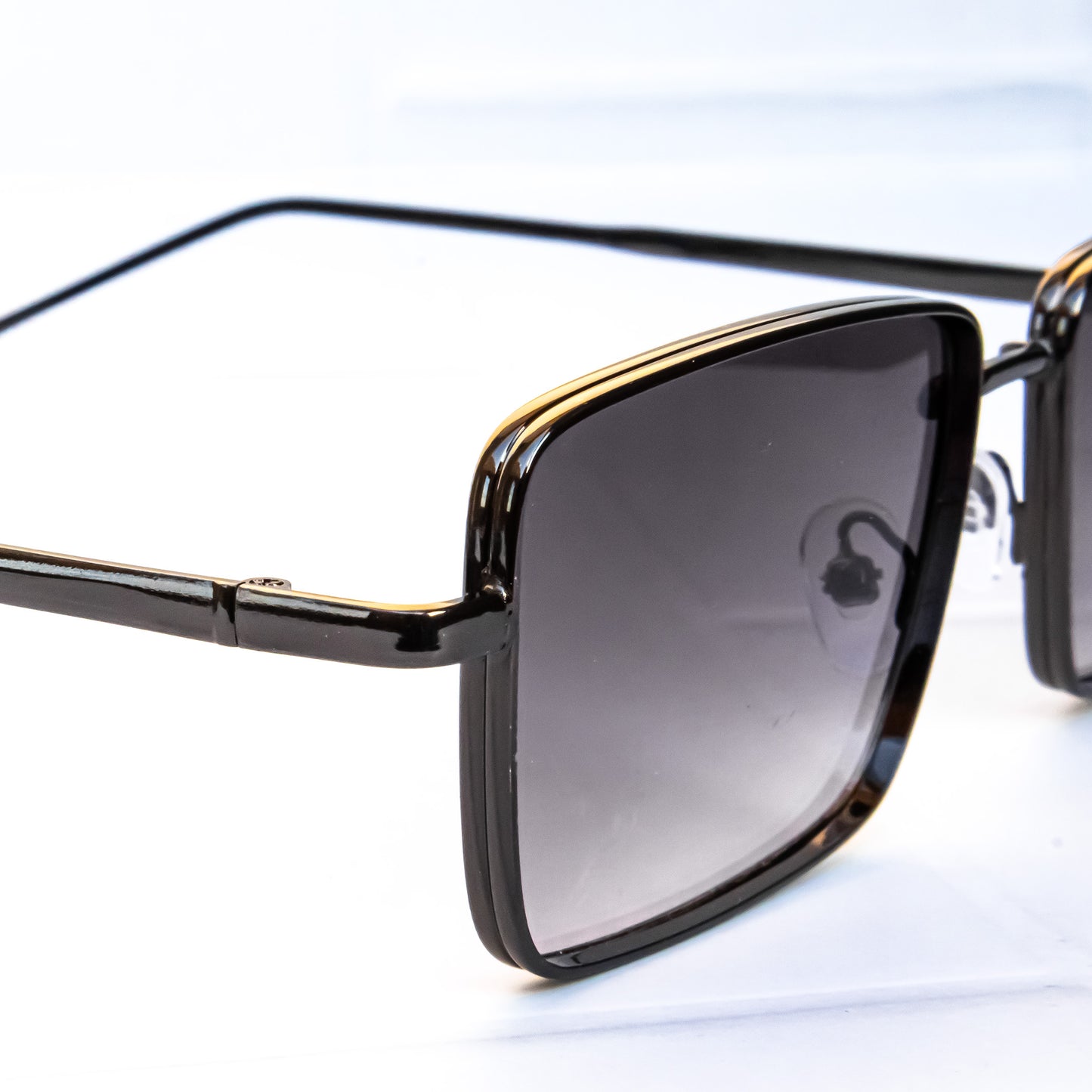 Rectangle Men's Sunglasses Black