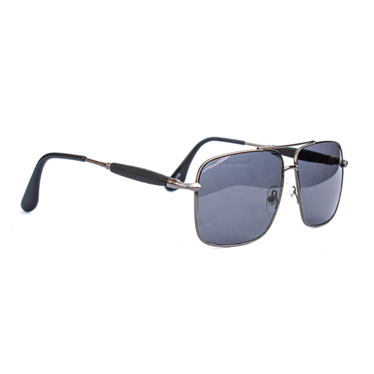 JIEBO Black Full Rim Rectangle/ Square Sunglasses