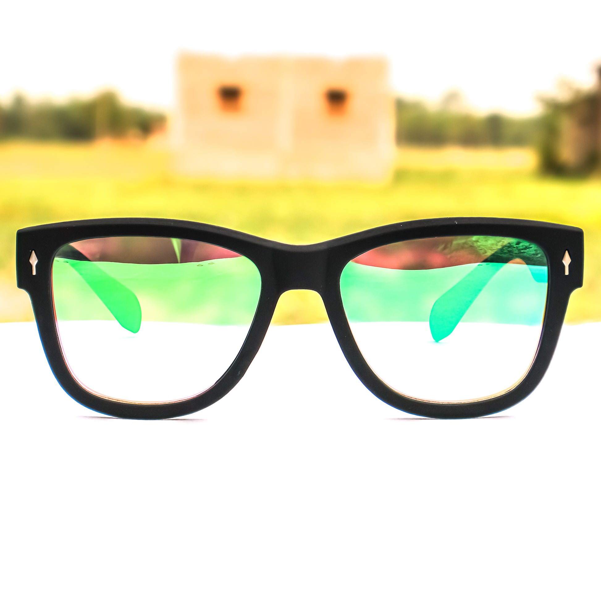 Green Wayfarer Men Sunglasses