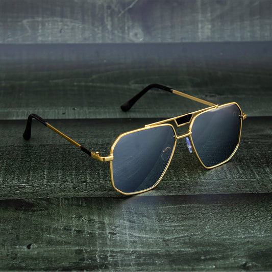 Golden Mirror Mercury Square Sunglasses