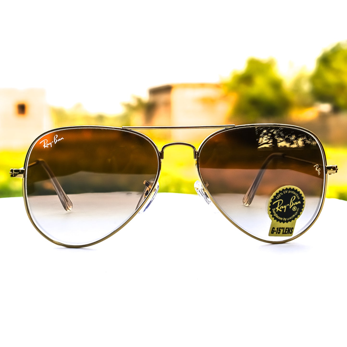 Brown Classic Aviator Sunglasses
