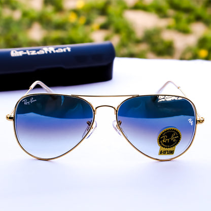 Jiebo Blue Mercury Aviator Men's Sunglasses