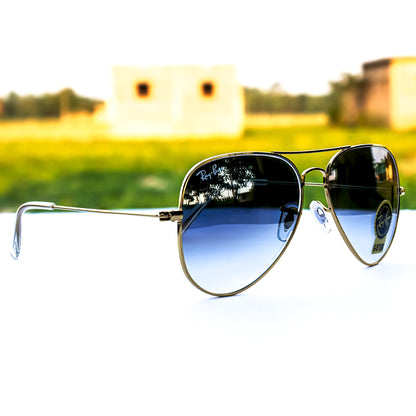 Jiebo Blue Mercury Aviator Men's Sunglasses