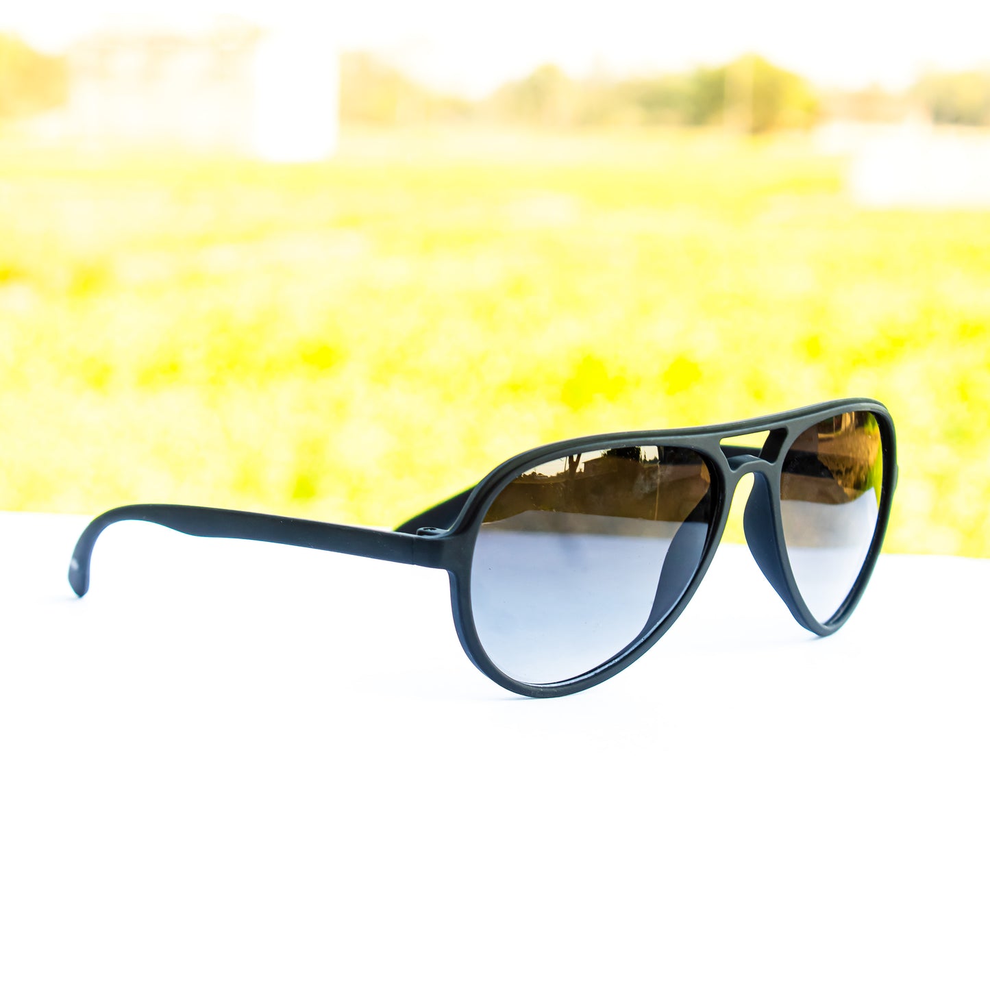 Jiebo UV Protection Aviator Sunglasses For Men, Black