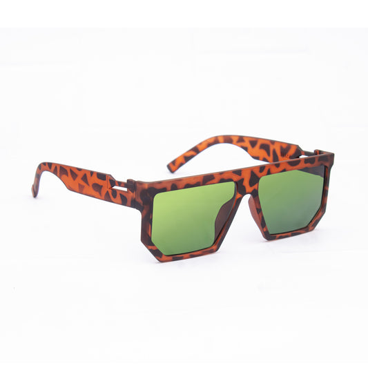 Jiebo Green Square Fancy Sunglasses