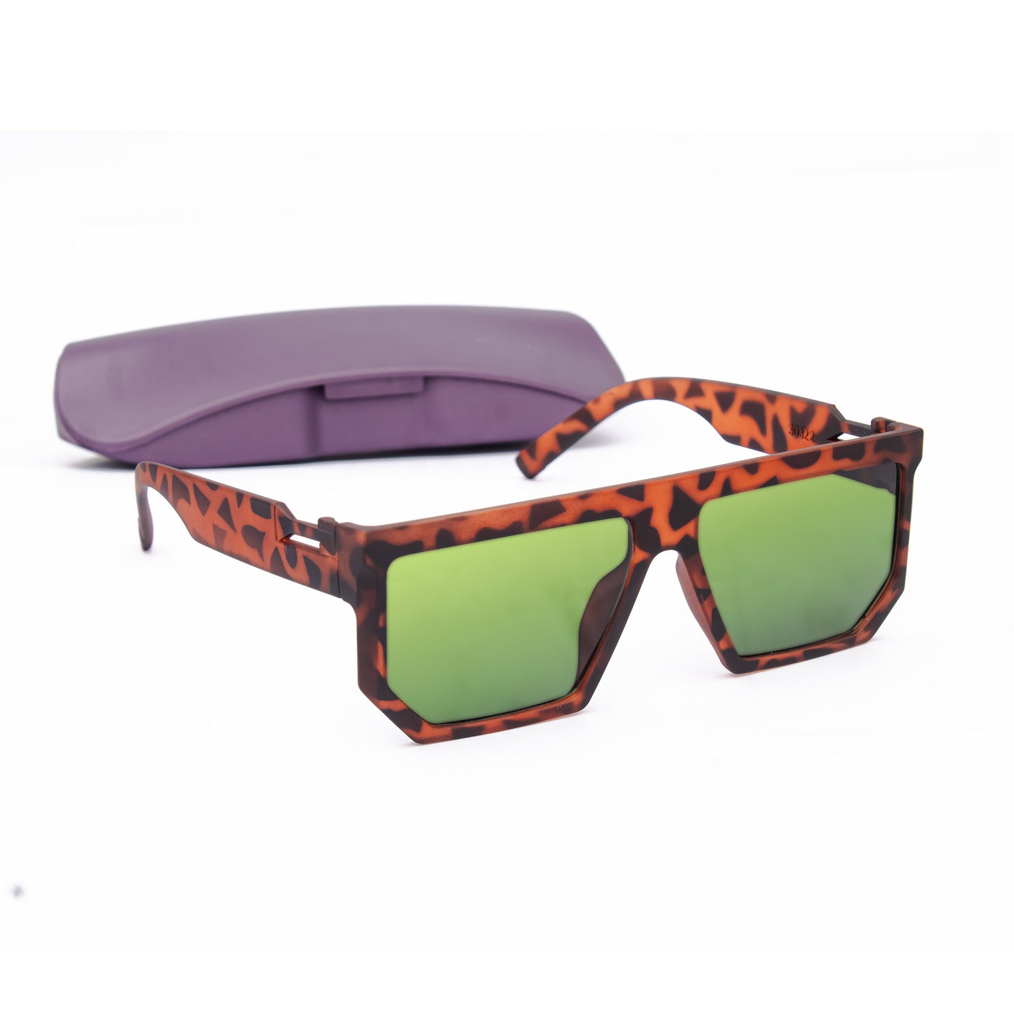 Jiebo Green Square Fancy Sunglasses