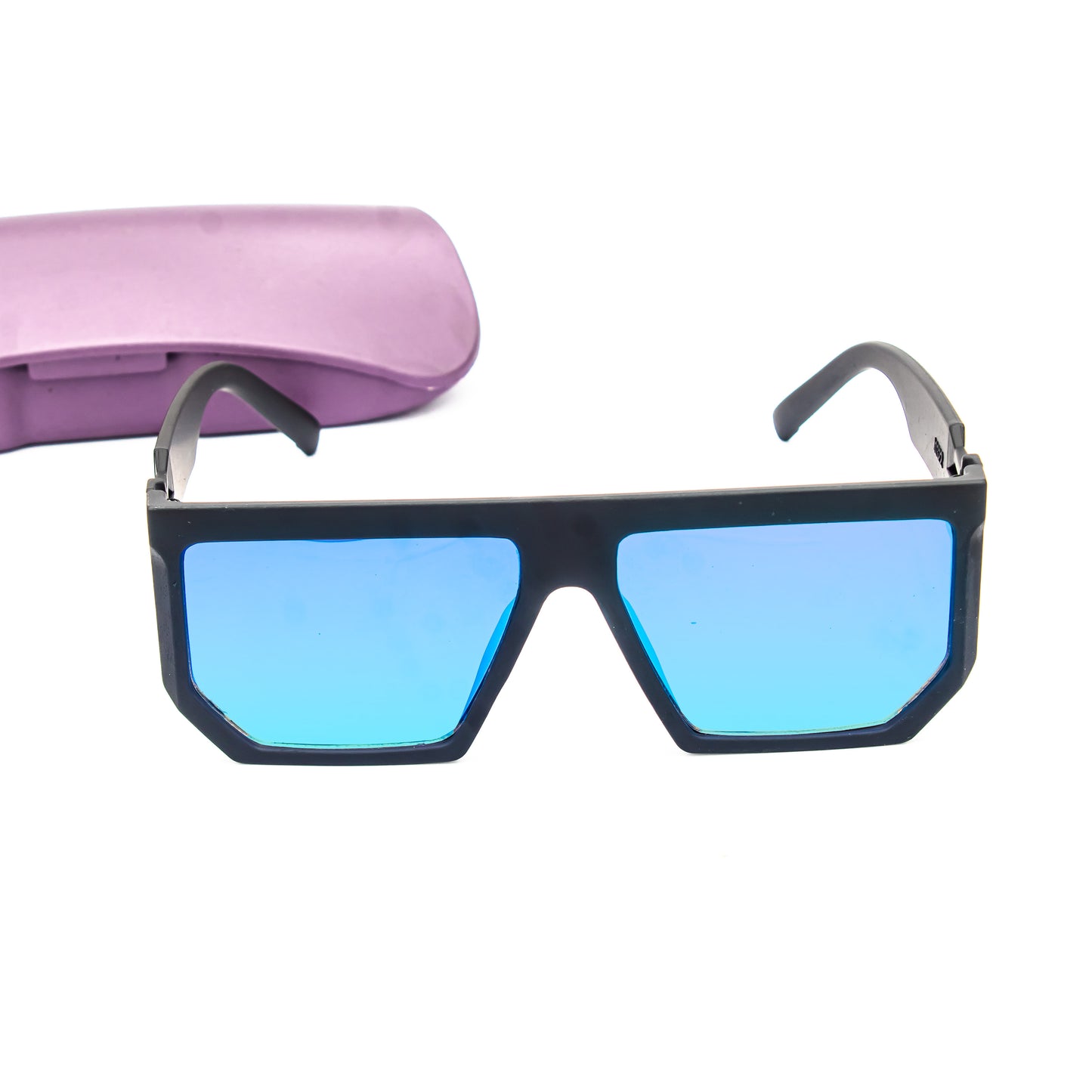 Jiebo Blue Square Stylish Sunglasses