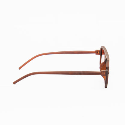 Jiebo Brwon Square Sunglasses