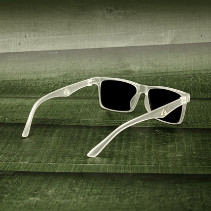 Black Transparent Rectangular sunglasses