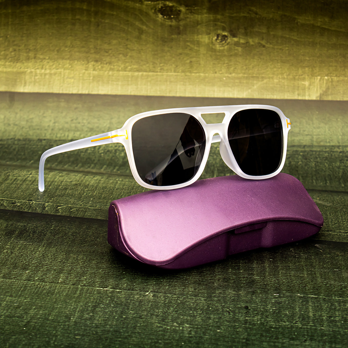 Jiebo Transparent Square Sunglasses