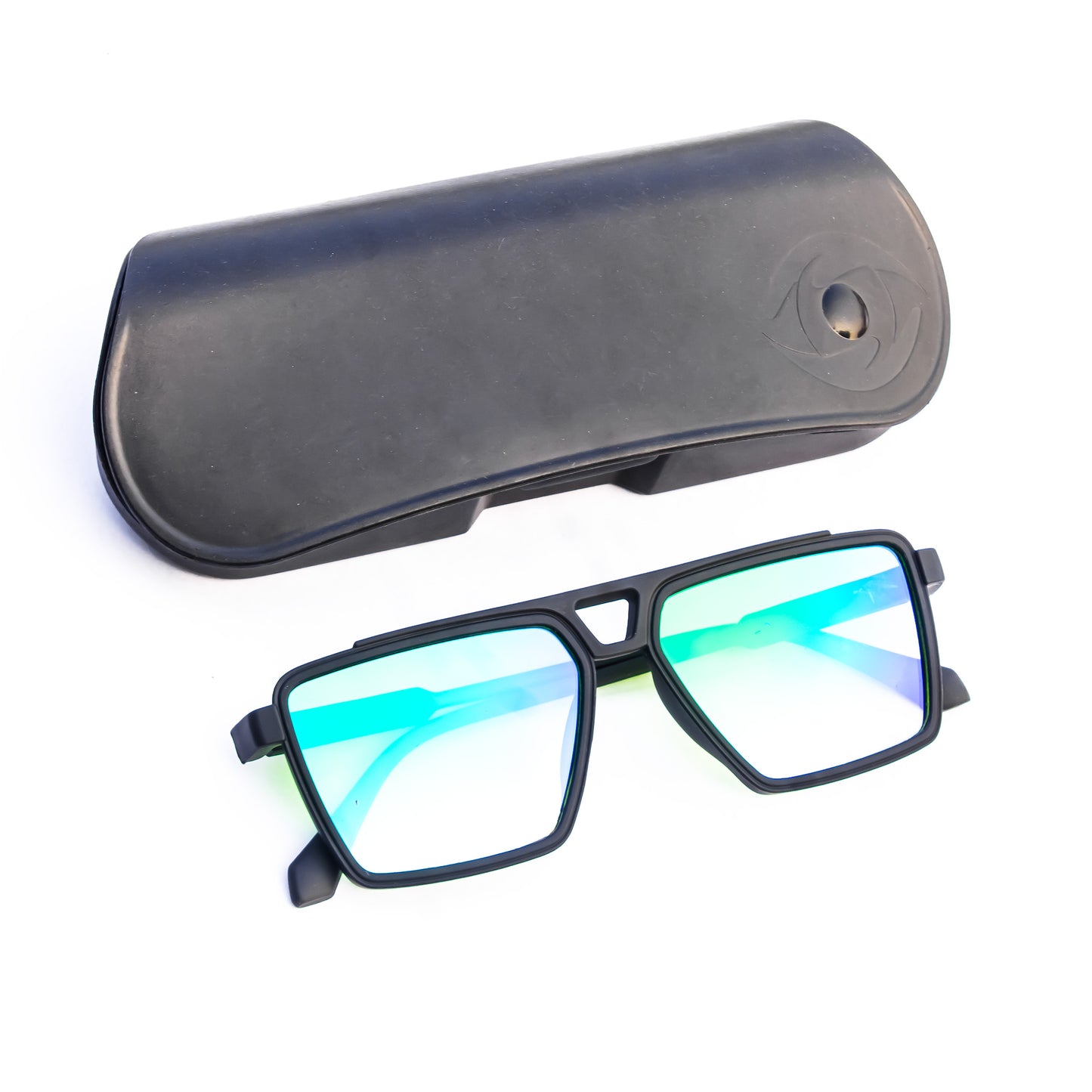 Jiebo Green Square Sunglasses