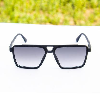 Jiebo Black Square Sunglasses - ZARAH112