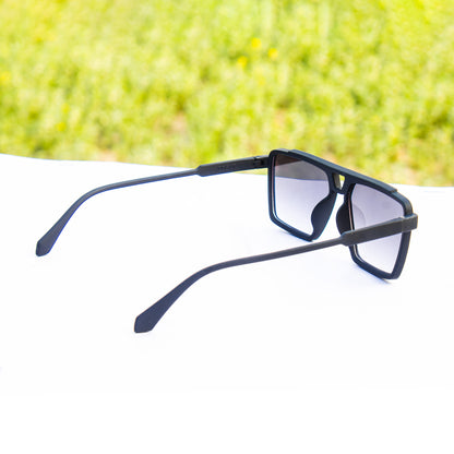 Jiebo Black Square Sunglasses - ZARAH112