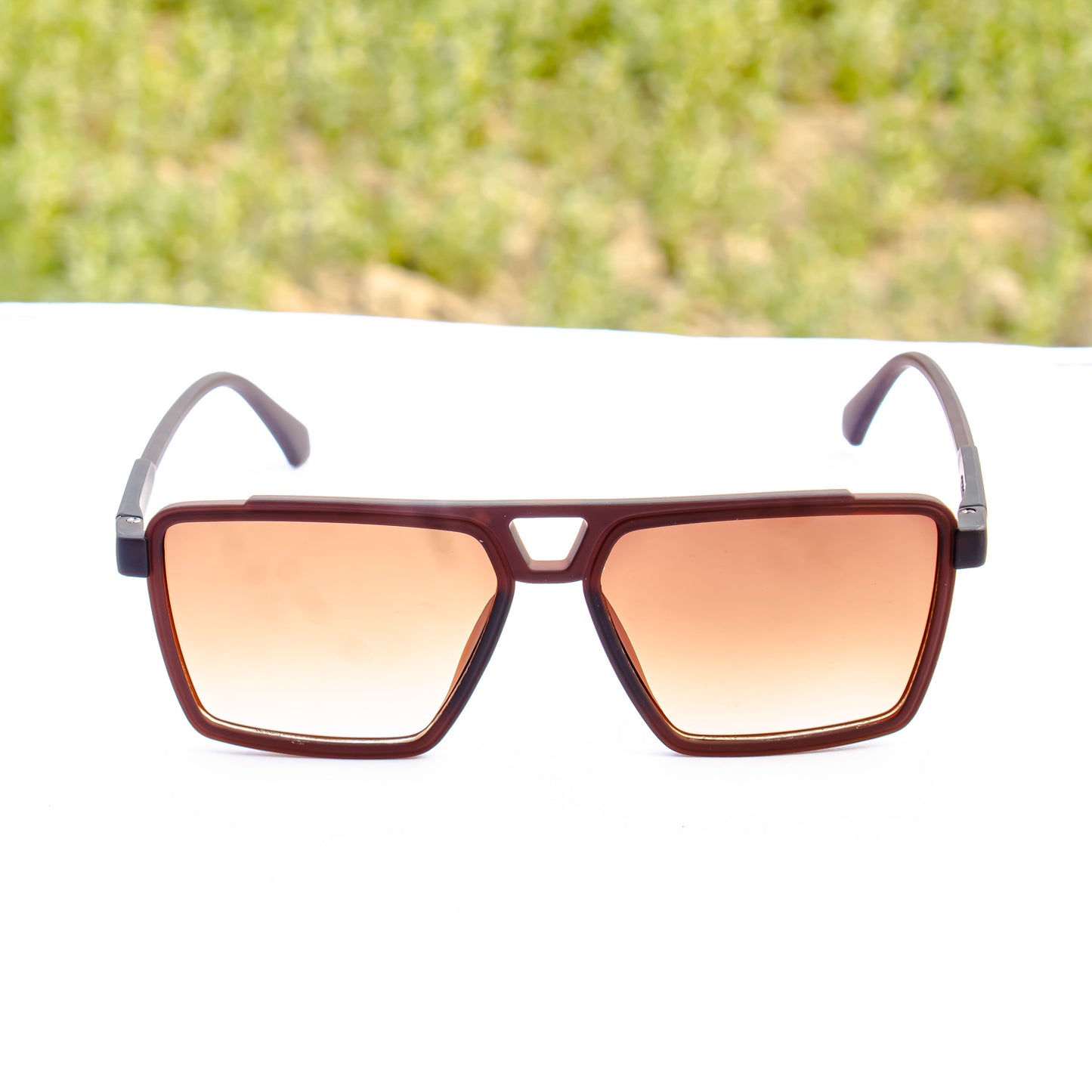 Jiebo Brown Square Sunglasses - ZARAH02