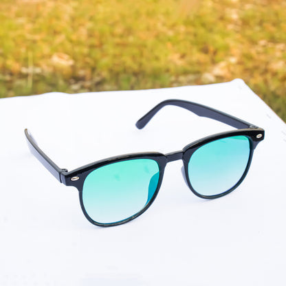 Green Classic Round Retro Sunglasses