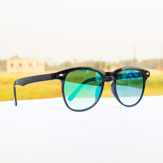 Green Classic Round Retro Sunglasses