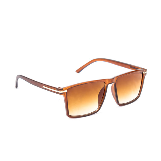 Jiebo Brown Trendy Square Sunglasses for men