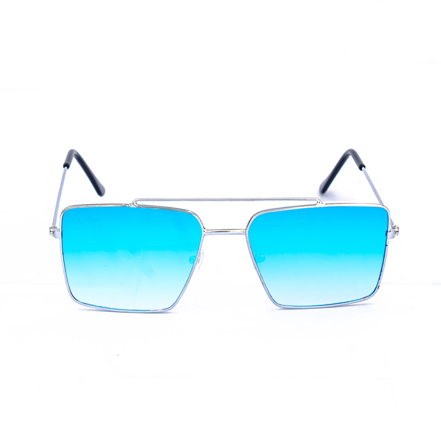 Jiebo Square Blue Reflective Sunglasses