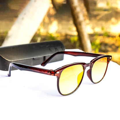 Jiebo Round Retro Sunglasses