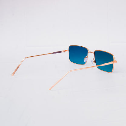 Jiebo  Polarized Rectangular sunglasses Blue