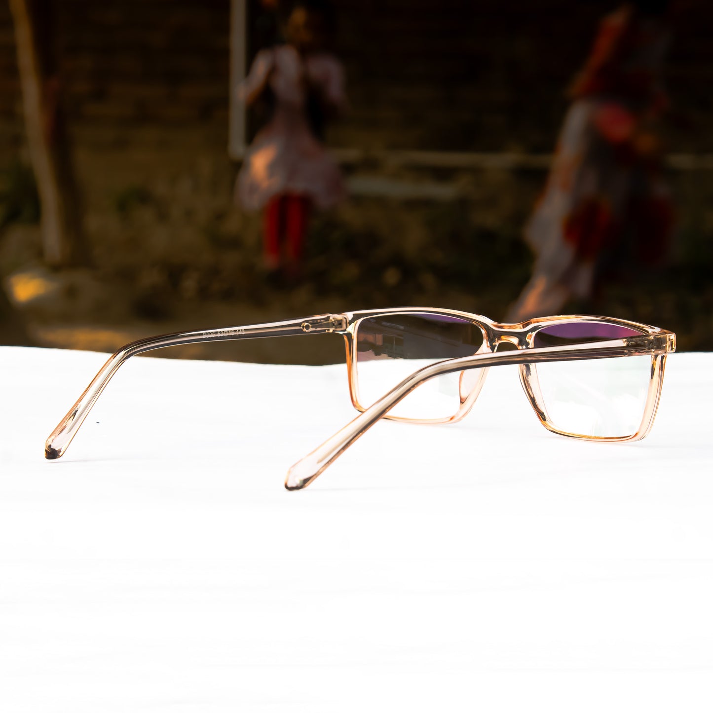 Brown Rectangle Eyeglasses Frame