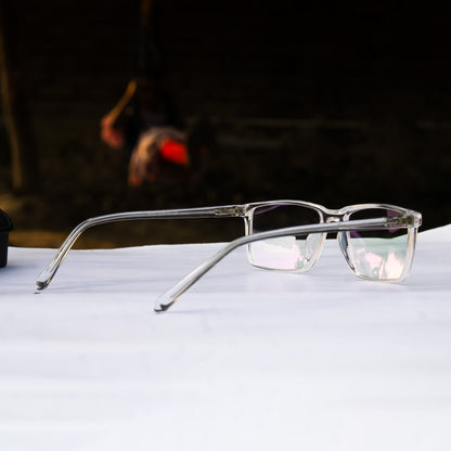 Transparent Rectangle Eyeglasses Frame