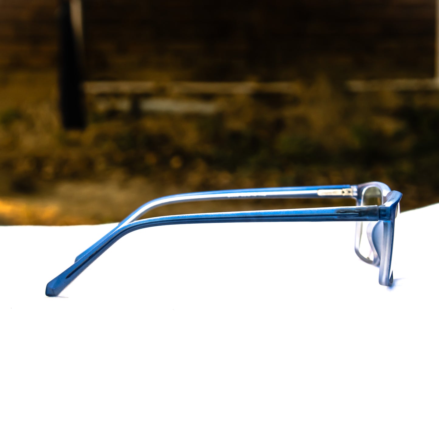 Blue Rectangle Eyeglasses Frame for Men