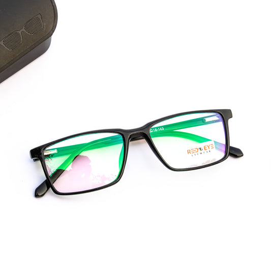 Jiebo Black Brwon Rectangle Eyeglasses Frame
