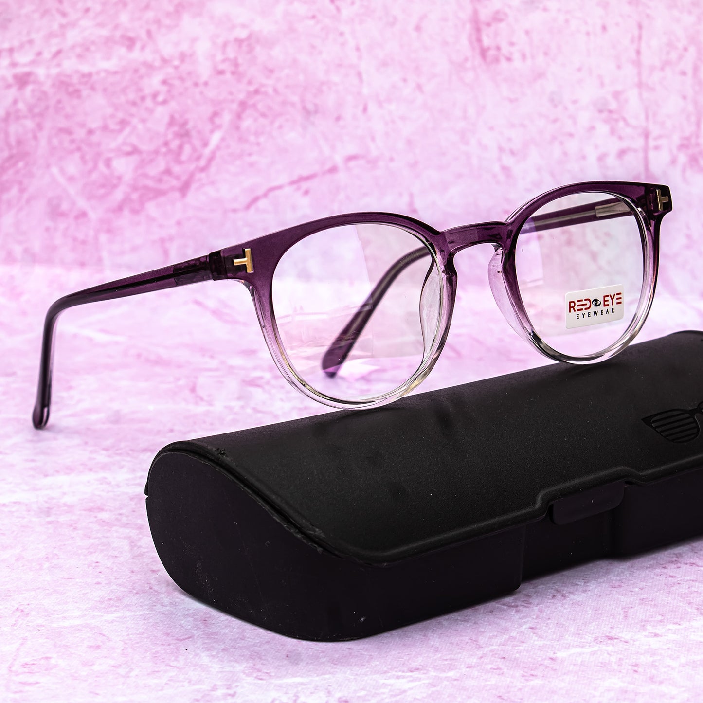 Jiebo Pink Rimmed Eyeglasses for Women