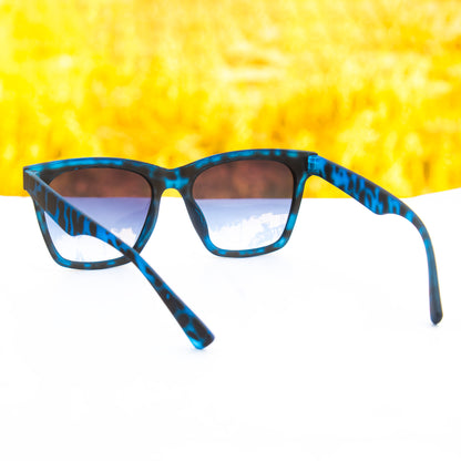 Jiebo Blue Aviator Sunglasses