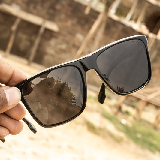 Jiebo Black Polarized Men's Sunglasses