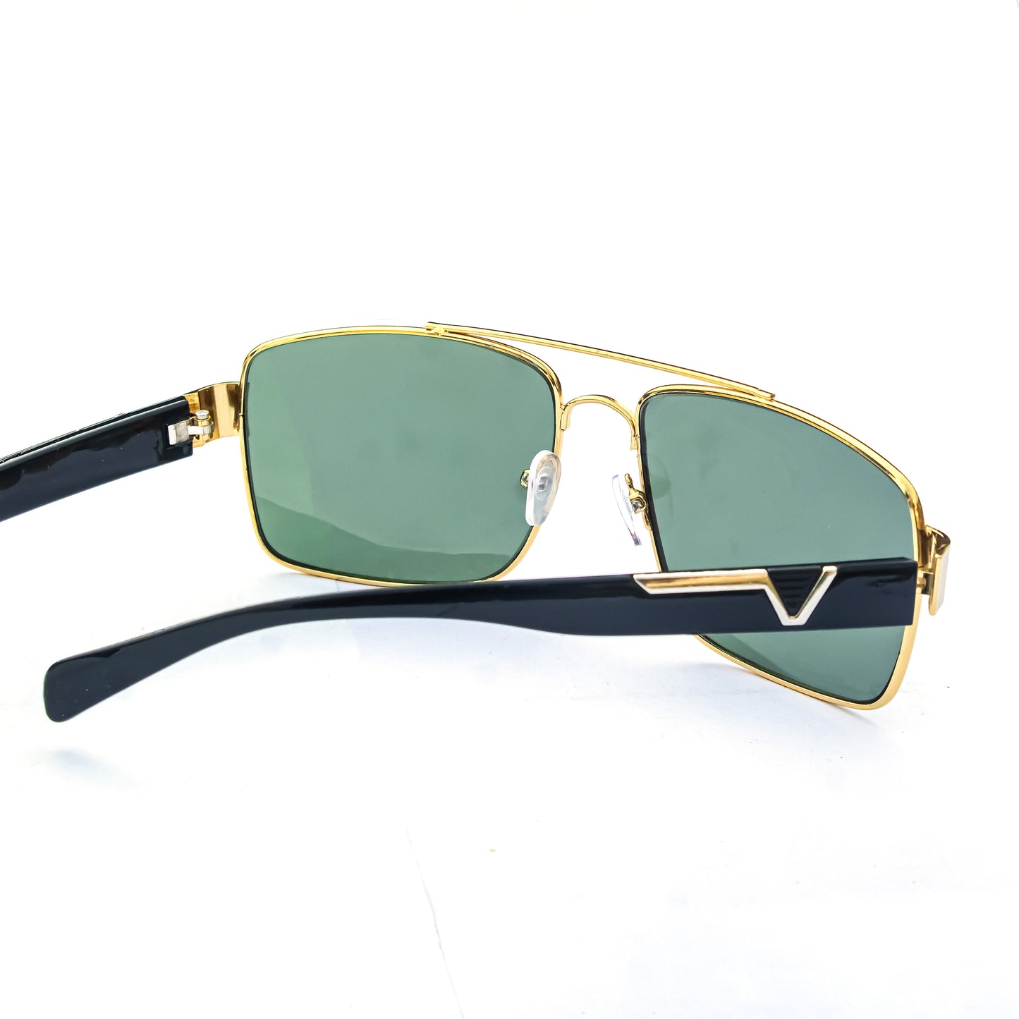 Jiebo Unisex Green Square Wayfarer Sunglasses