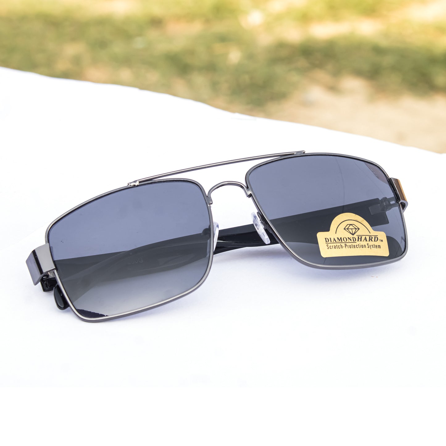 Jiebo Black Shade Lens Square Sunglasses