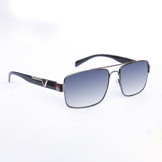 Jiebo Black Shade Lens Square Sunglasses