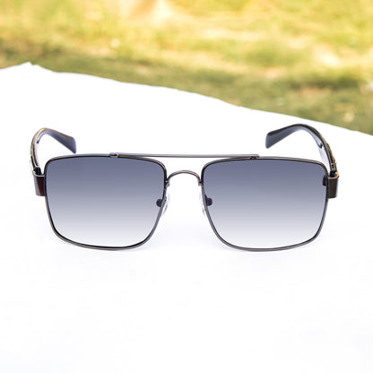 Jiebo Black Shade Lens Square Sunglasses