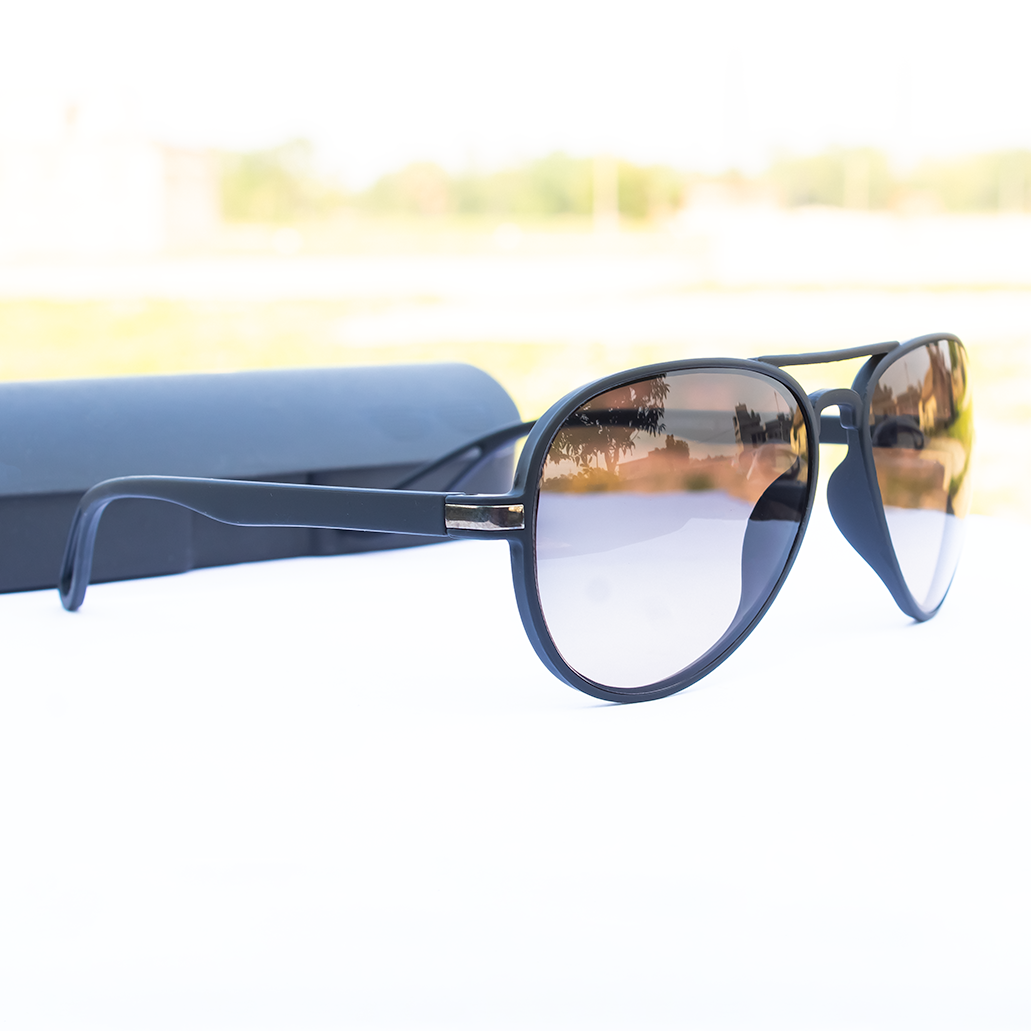 Jiebo UV Protection Aviator Sunglasses For Men, Black