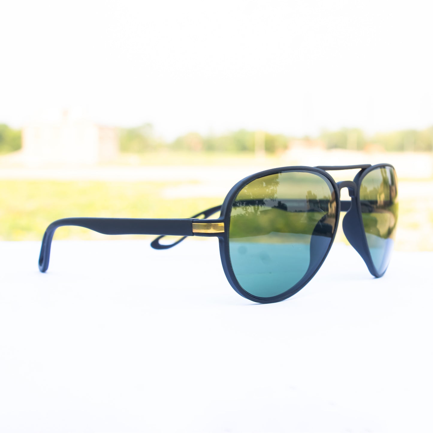 Jiebo UV Protection Aviator Sunglasses For Men, Green
