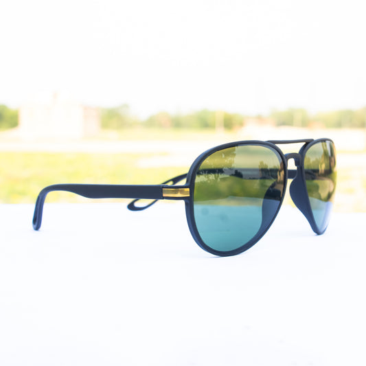 Jiebo UV Protection Aviator Sunglasses For Men, Green