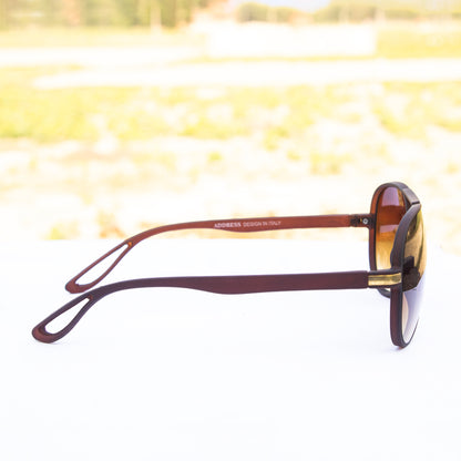 Jiebo UV Protection Aviator Sunglasses For Men, Brown