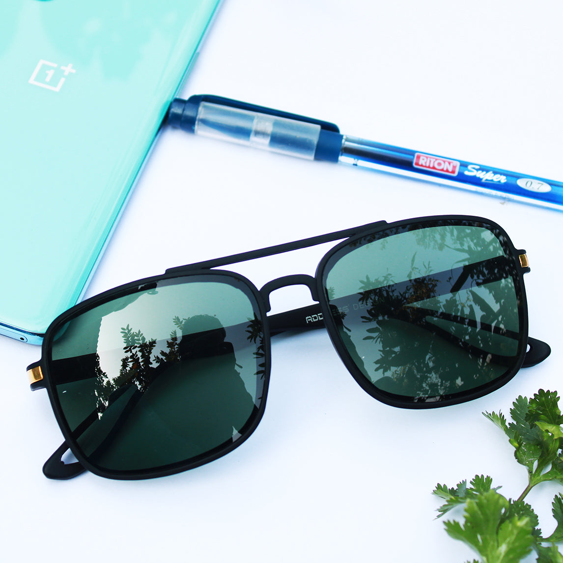 Jiebo Green Stylish 100% UV Protection Sunglasses
