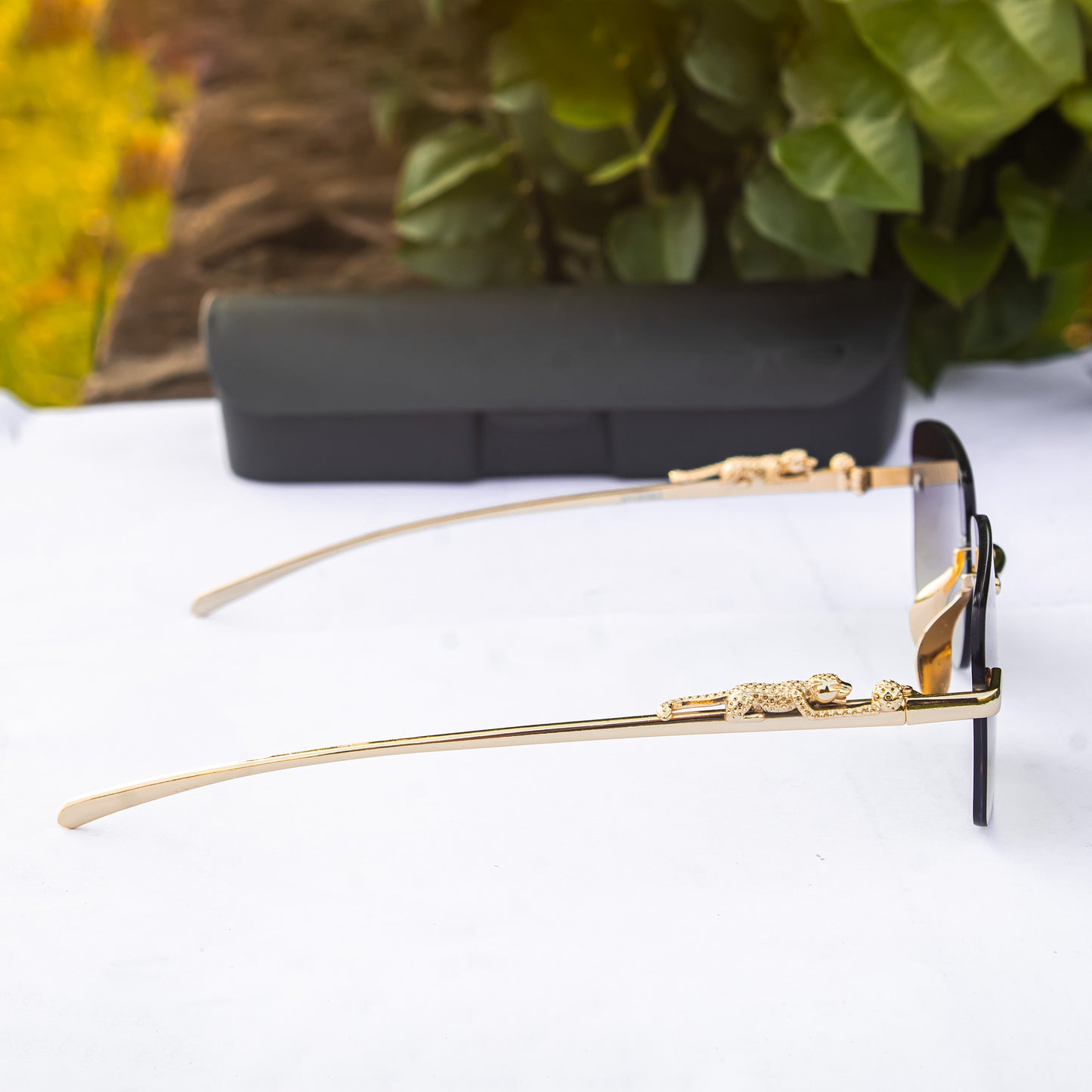 Jiebo Designer Rimless Vintage Shades Sunglasses For Unisex