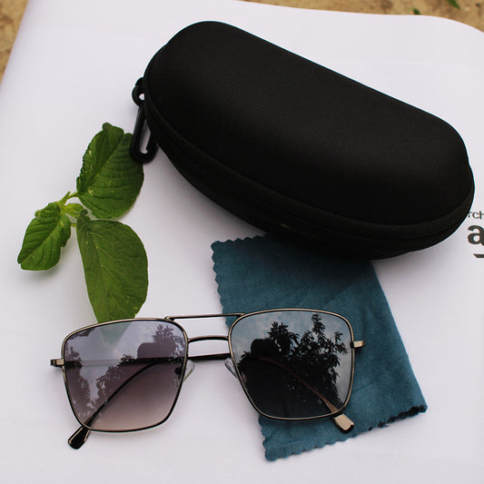 UV Protection Retro Square Black Sunglasses