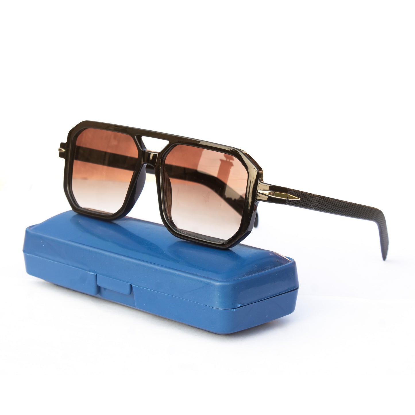 Designer UV400 Gradient Brown Sunglasses For Men And Women