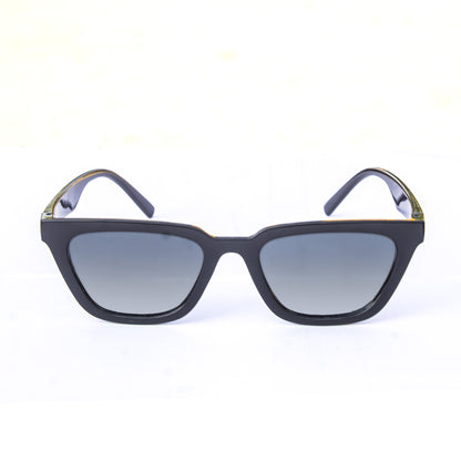 Jiebo Black Retro Cat Eye Sunglasses For womens