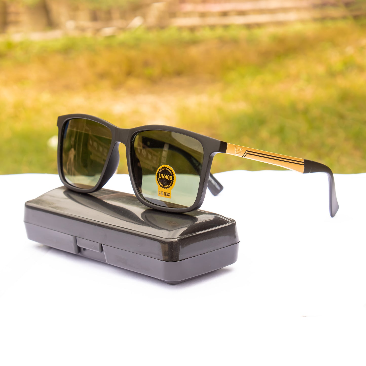 Jiebo Classic Design Square Frame Sunglasses For Men