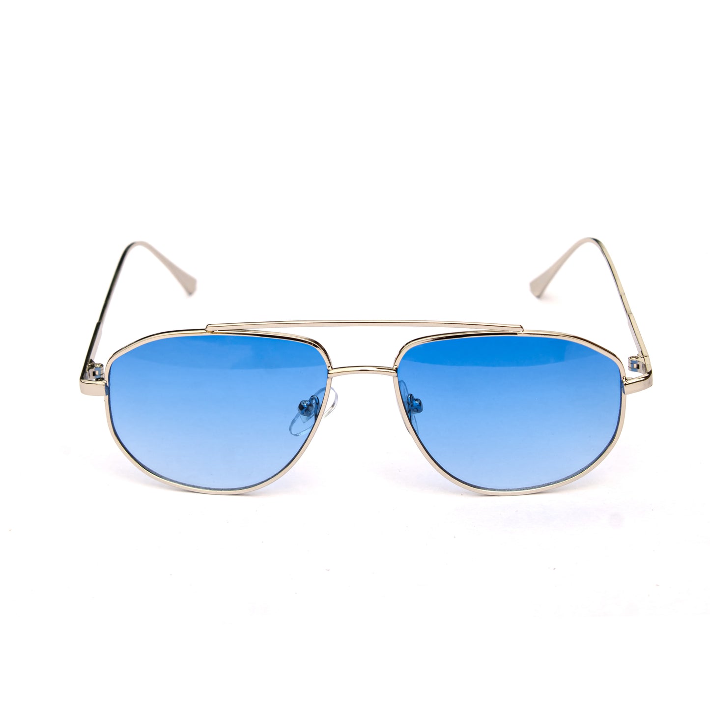 Jiebo Unisex Blue Lens Rectangle Sunglasses