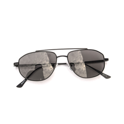 Jiebo Stylish Black Rectangle Sunglasses